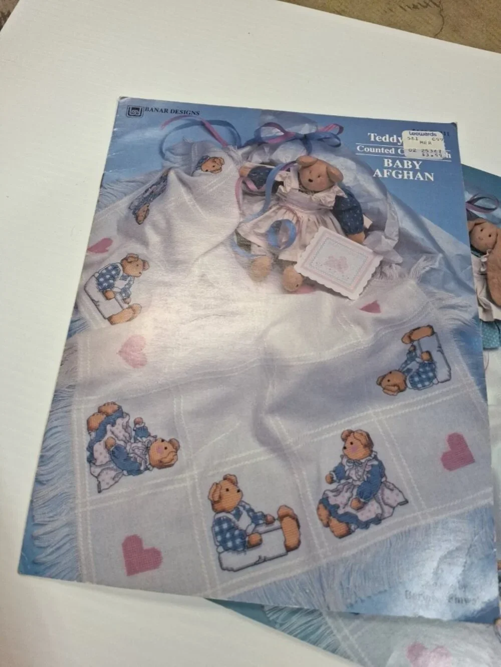 Banar Designs Cross Stitch Baby Afghan Sleeping Teddy BLAF-KIT